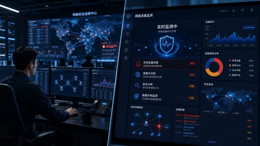 网络流量监测大屏场景